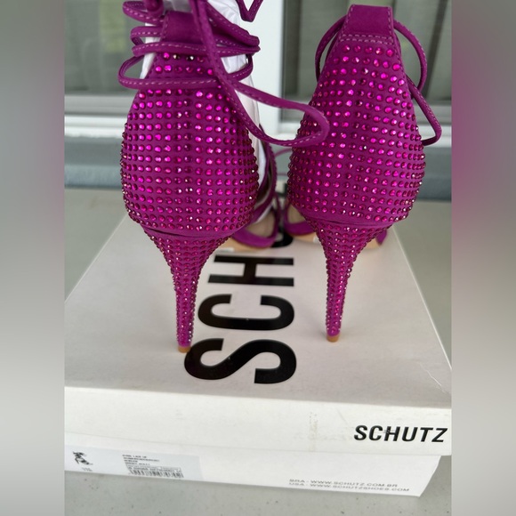 Shultz Rhinestone Wrap Around Heels New With Box Size 11 - Picture 2 of 6